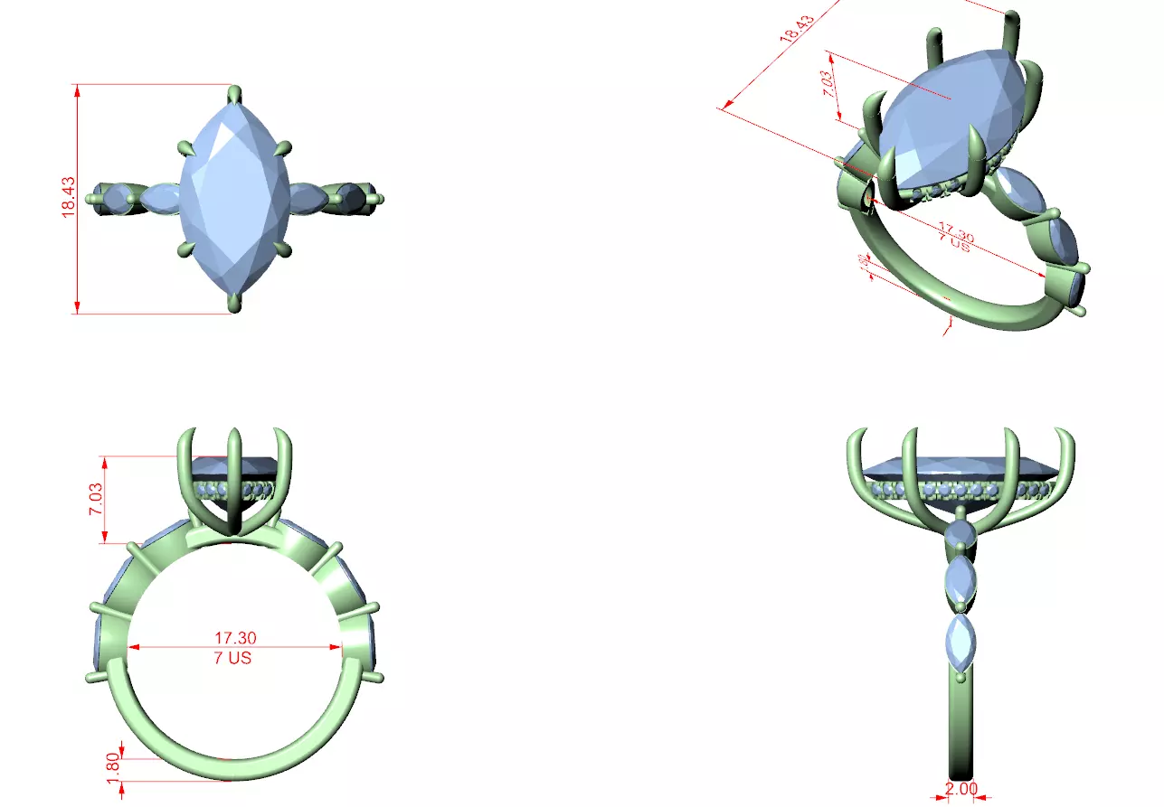 Solitaire Ring 3dm stl renders animation videos details 3D print model_6