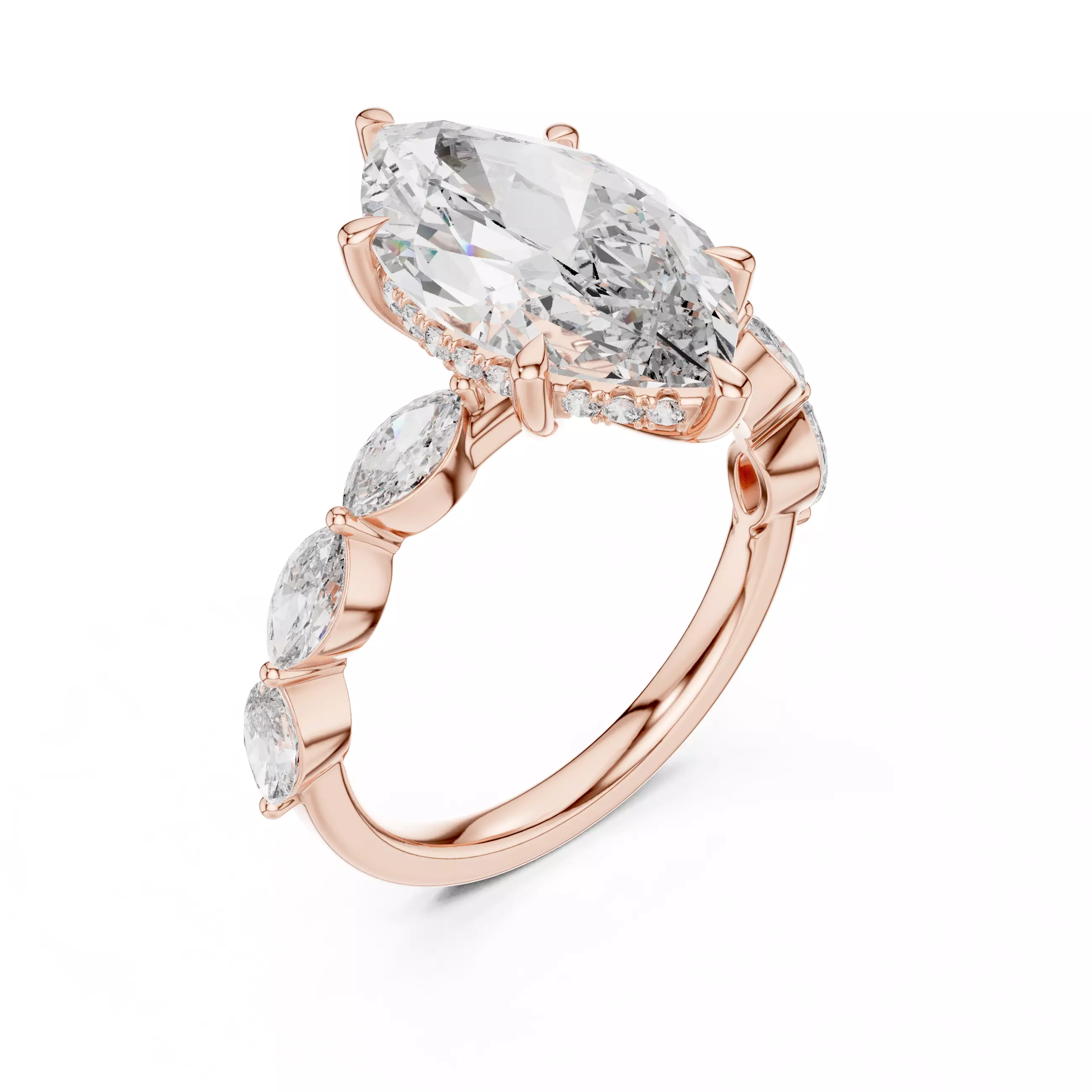 Solitaire Ring 3dm stl renders animation videos details 3D print model_9