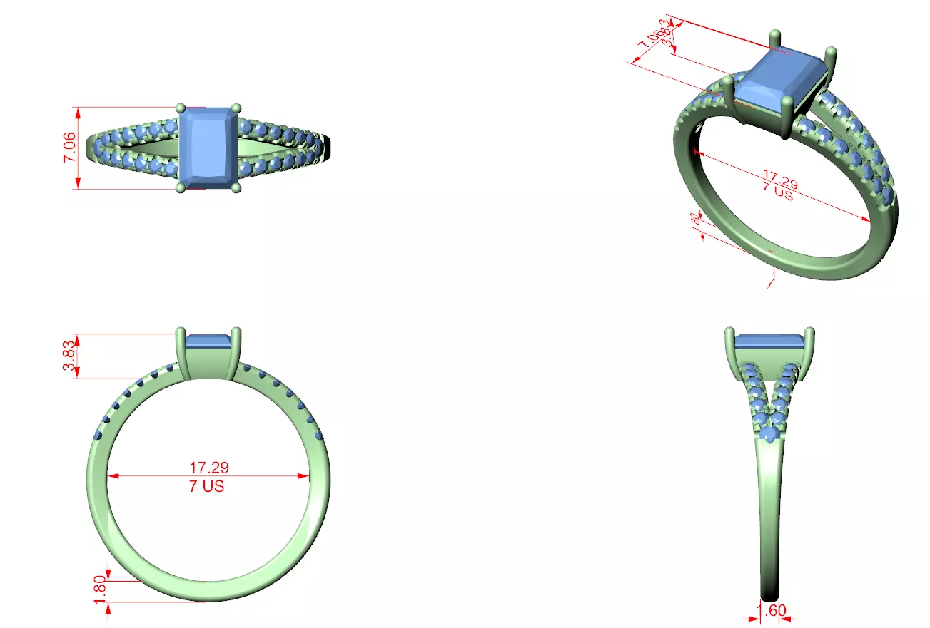 Solitaire Ring 3dm stl renders animation videos details 3D print model_6