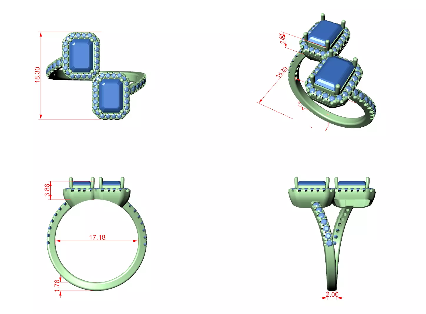 Solitaire Ring 3dm stl renders animation videos details 3D print model_6