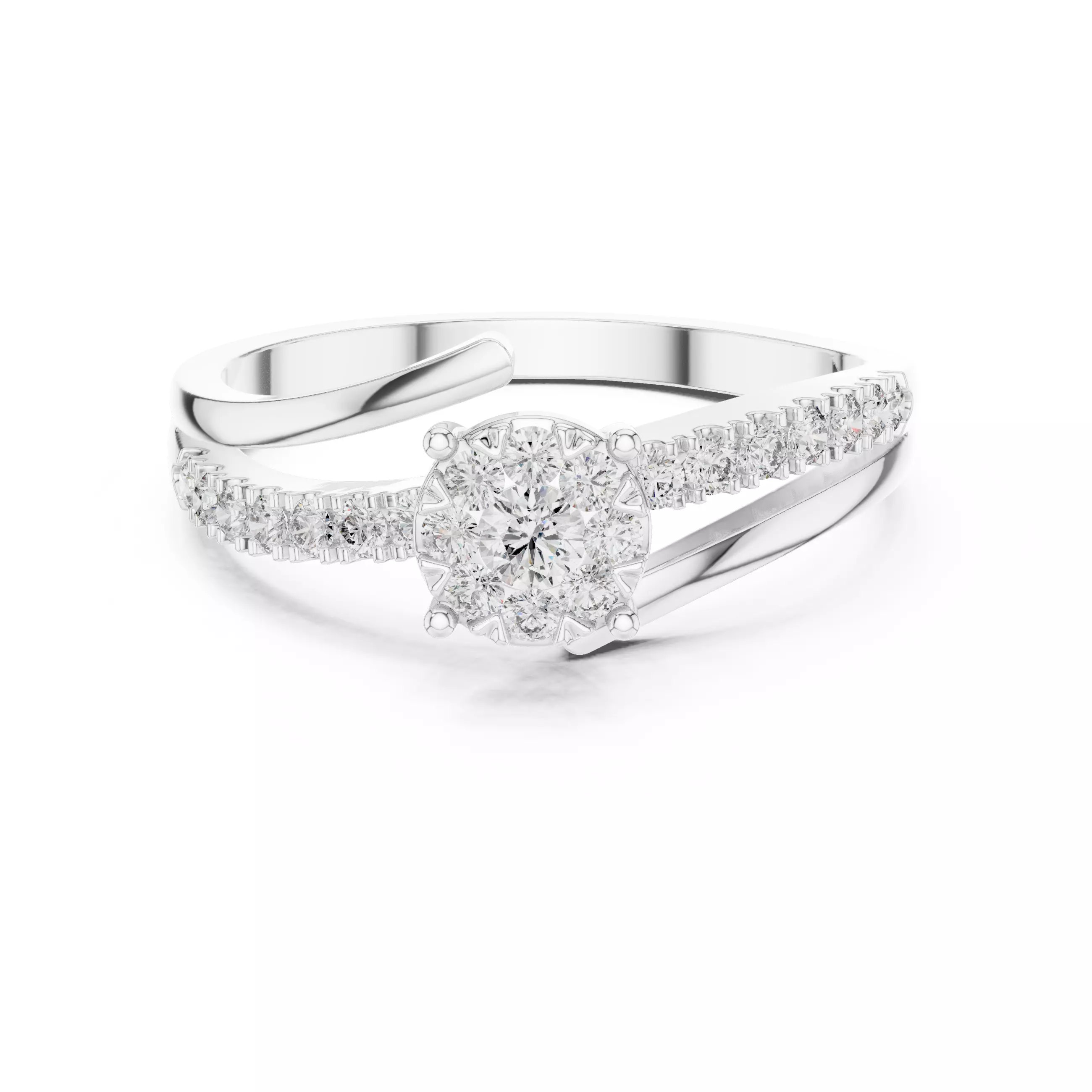 Solitaire Ring 3dm stl renders animation videos details 3D print model_3