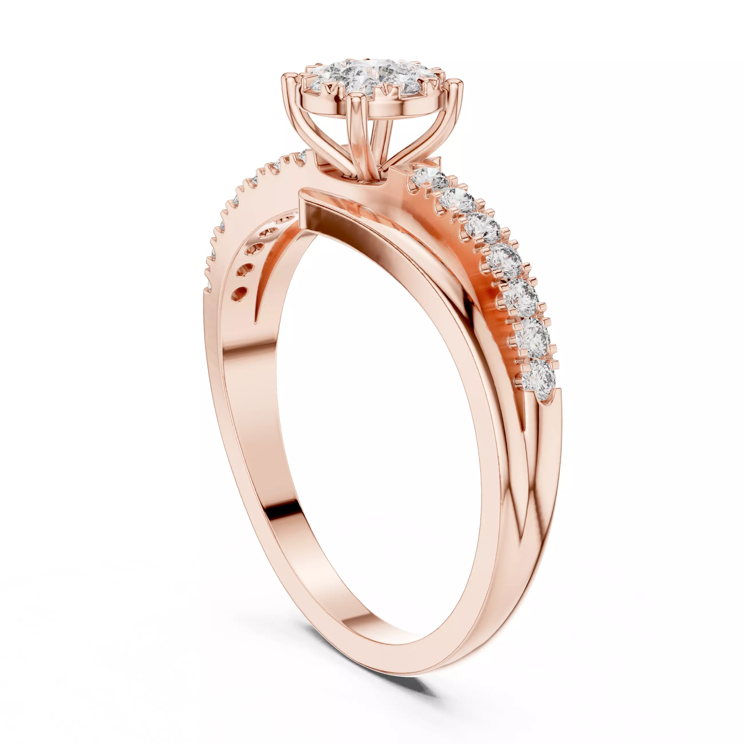 Solitaire Ring 3dm stl renders animation videos details 3D print model_8