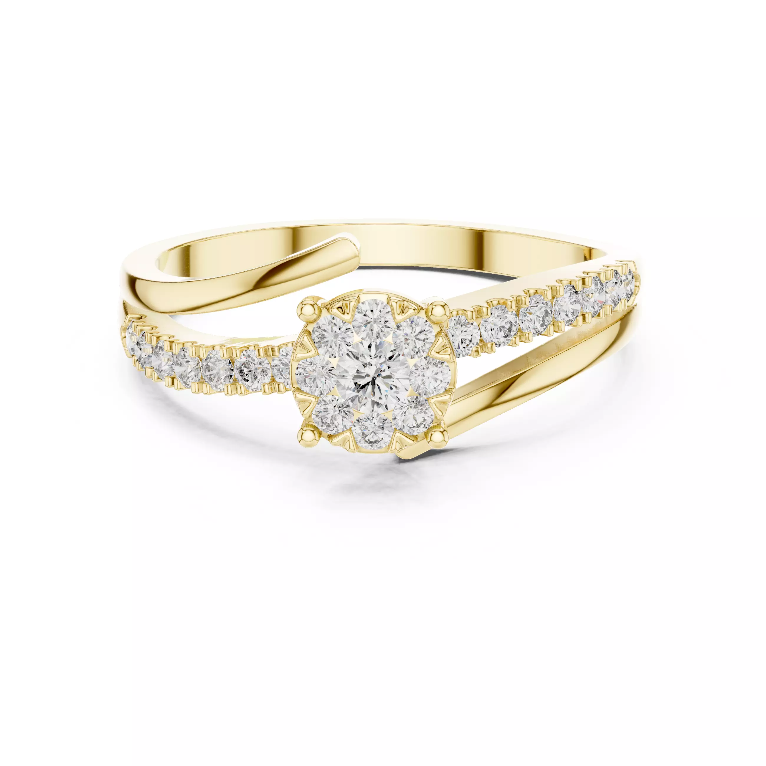 Solitaire Ring 3dm stl renders animation videos details 3D print model_5