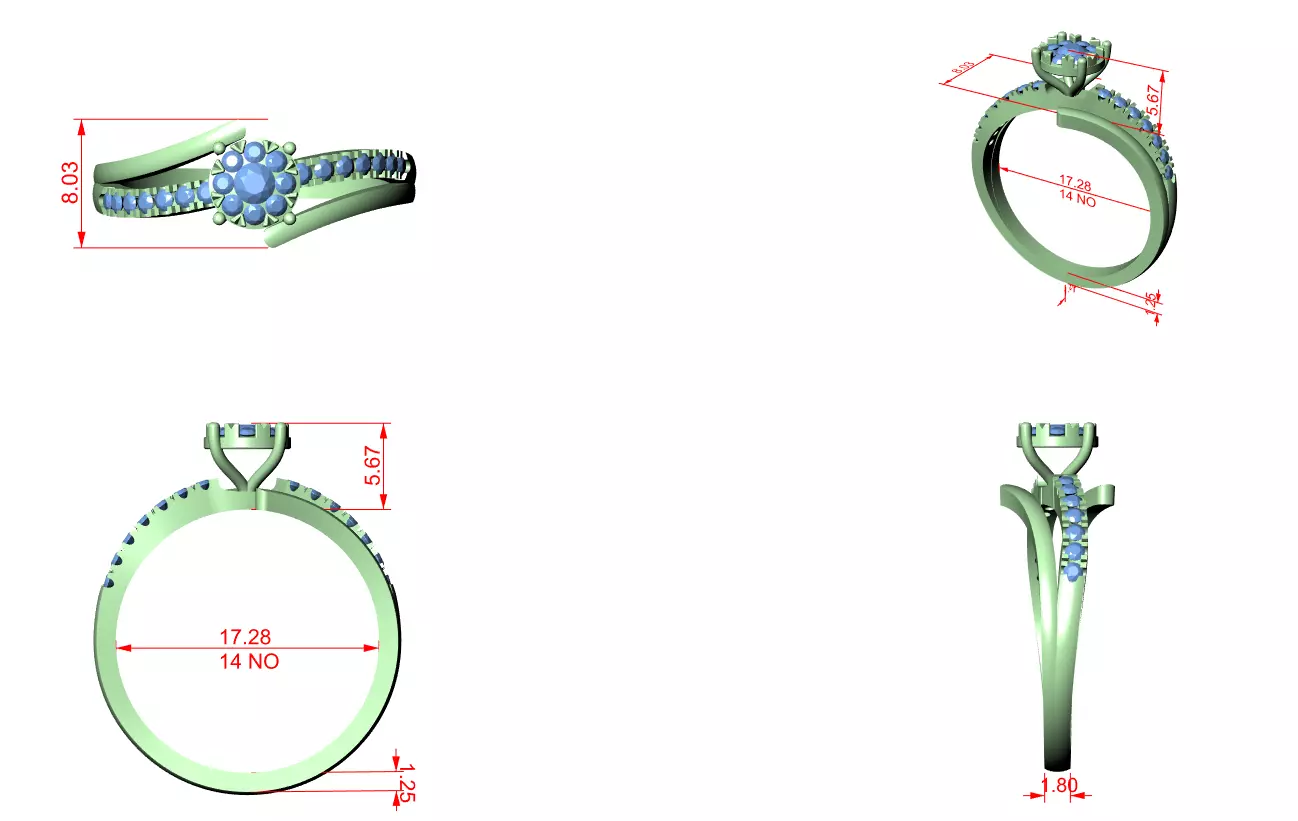 Solitaire Ring 3dm stl renders animation videos details 3D print model_6