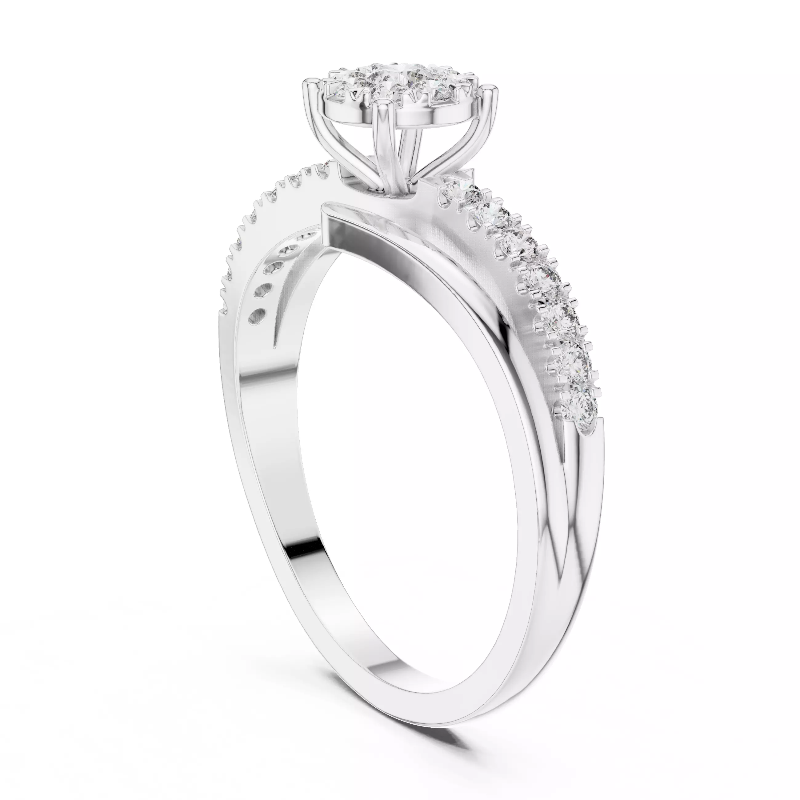 Solitaire Ring 3dm stl renders animation videos details 3D print model_10