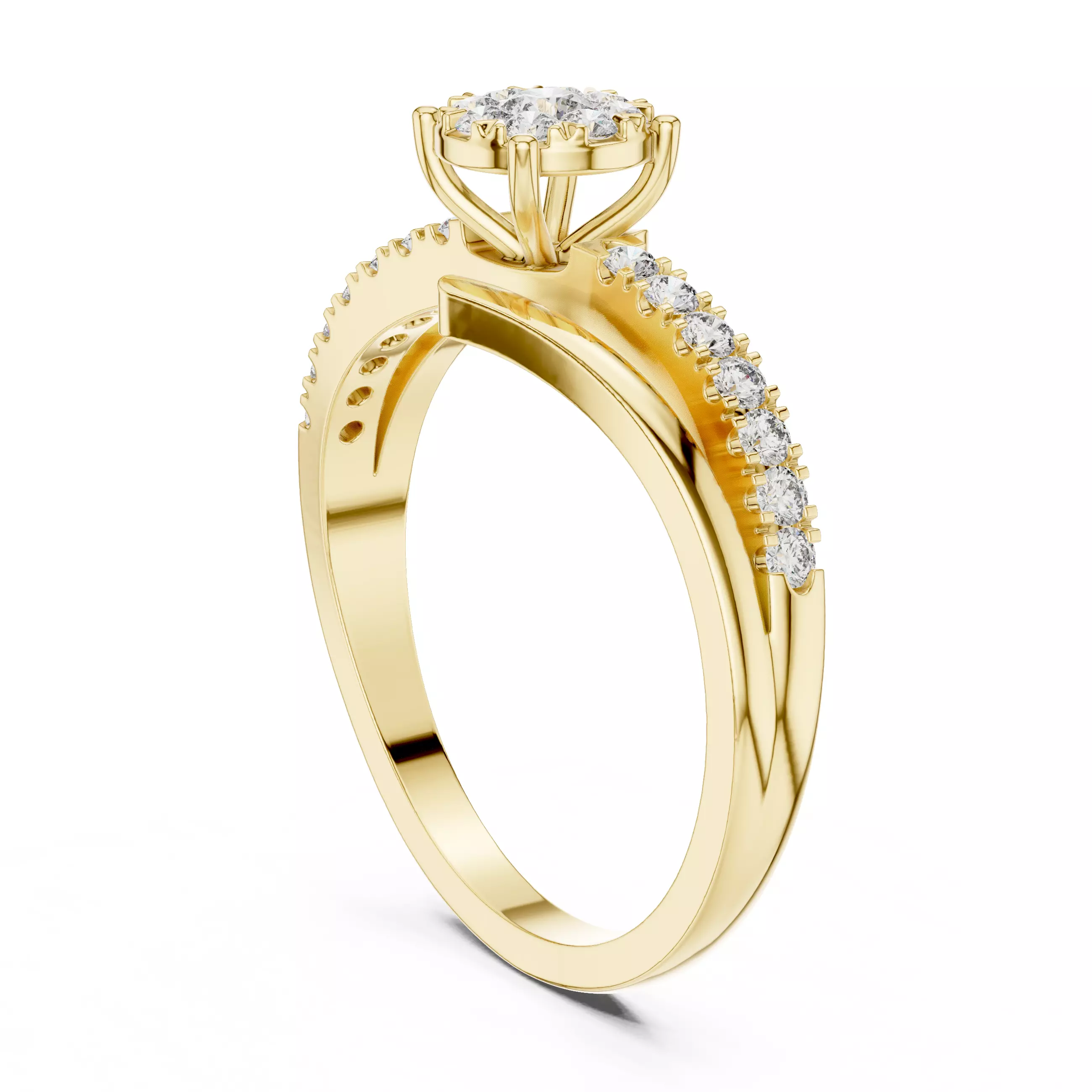 Solitaire Ring 3dm stl renders animation videos details 3D print model_12