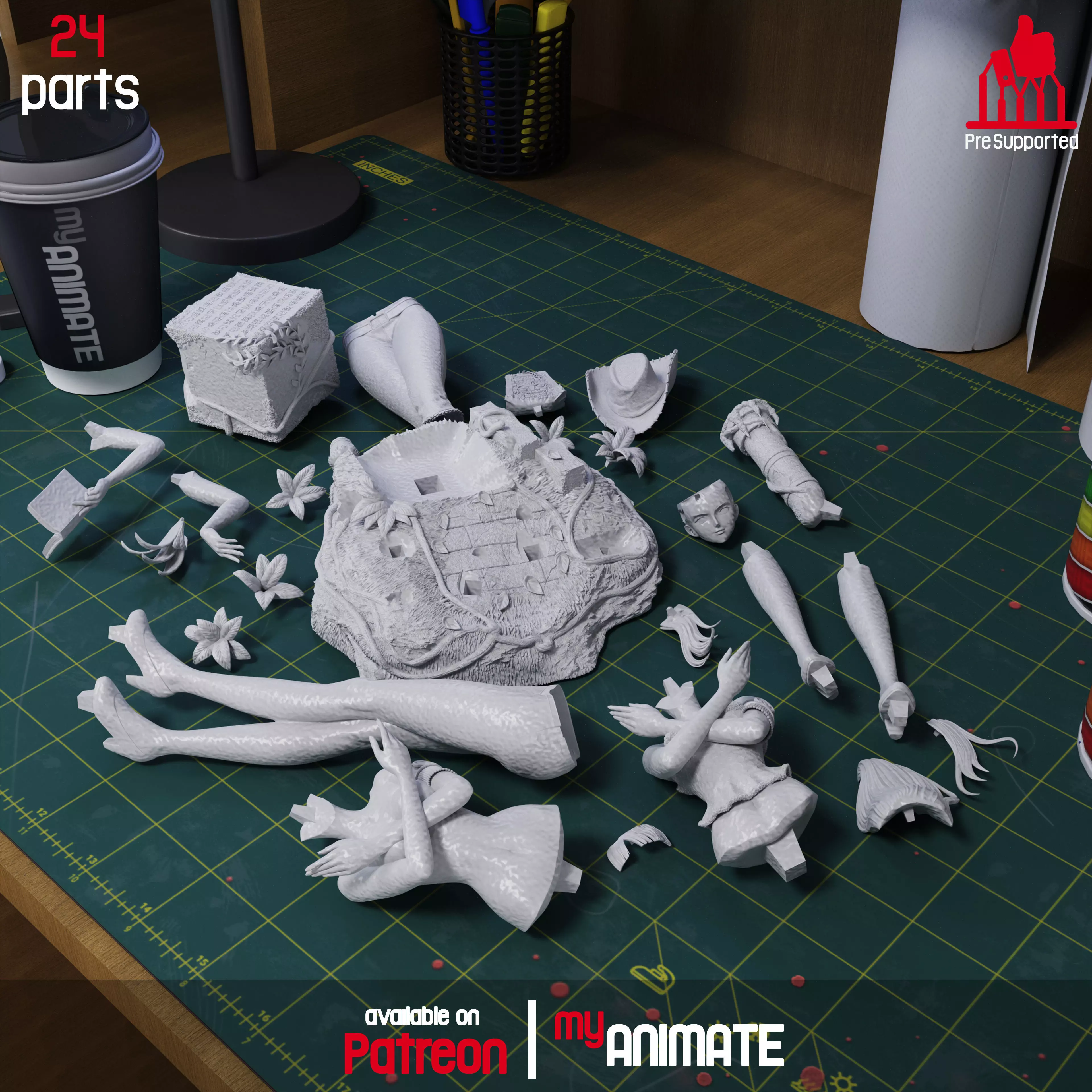 Nico Robin from One Piece - myAnimate 3D print model_9