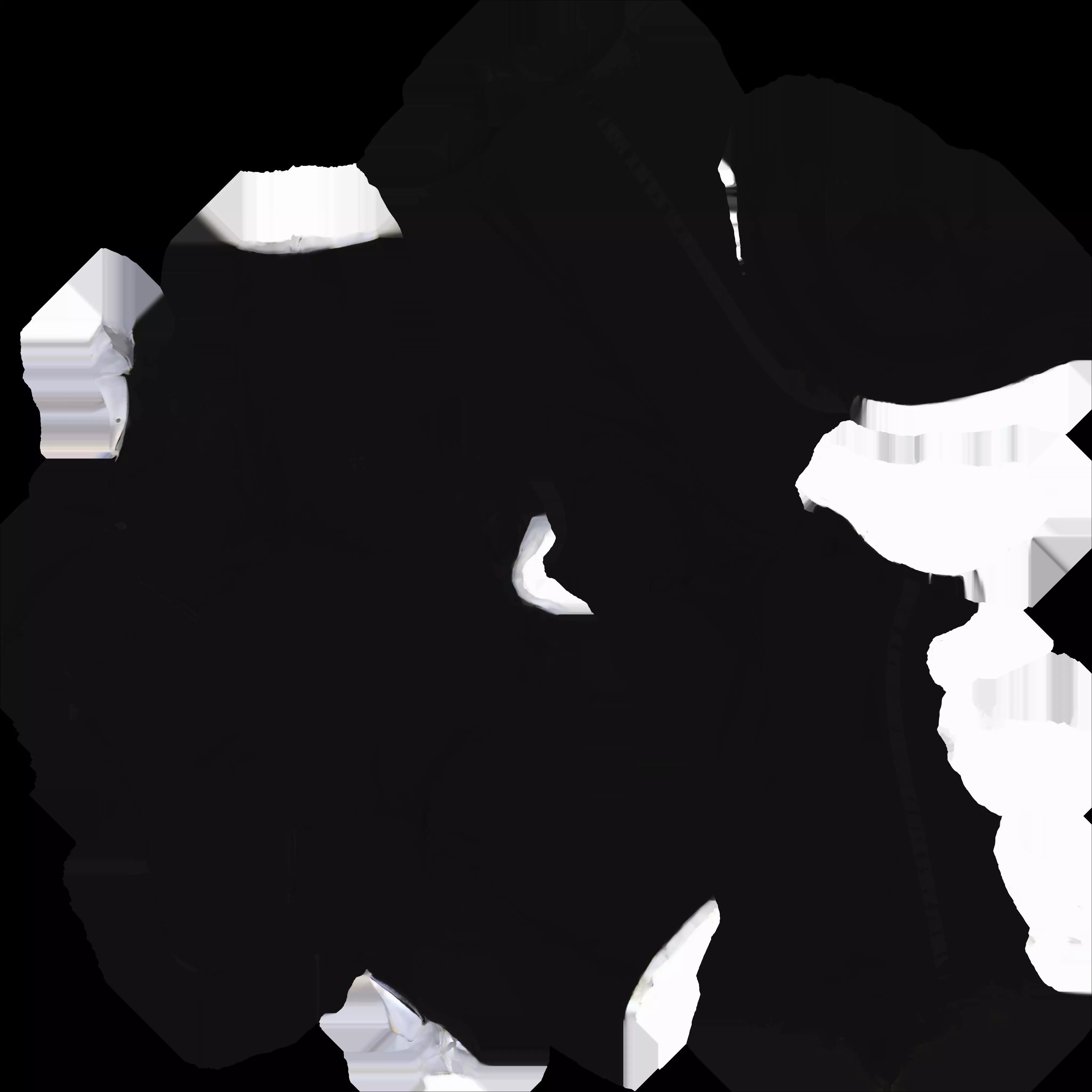 David Bowie black suit and hat costume 3D model_5