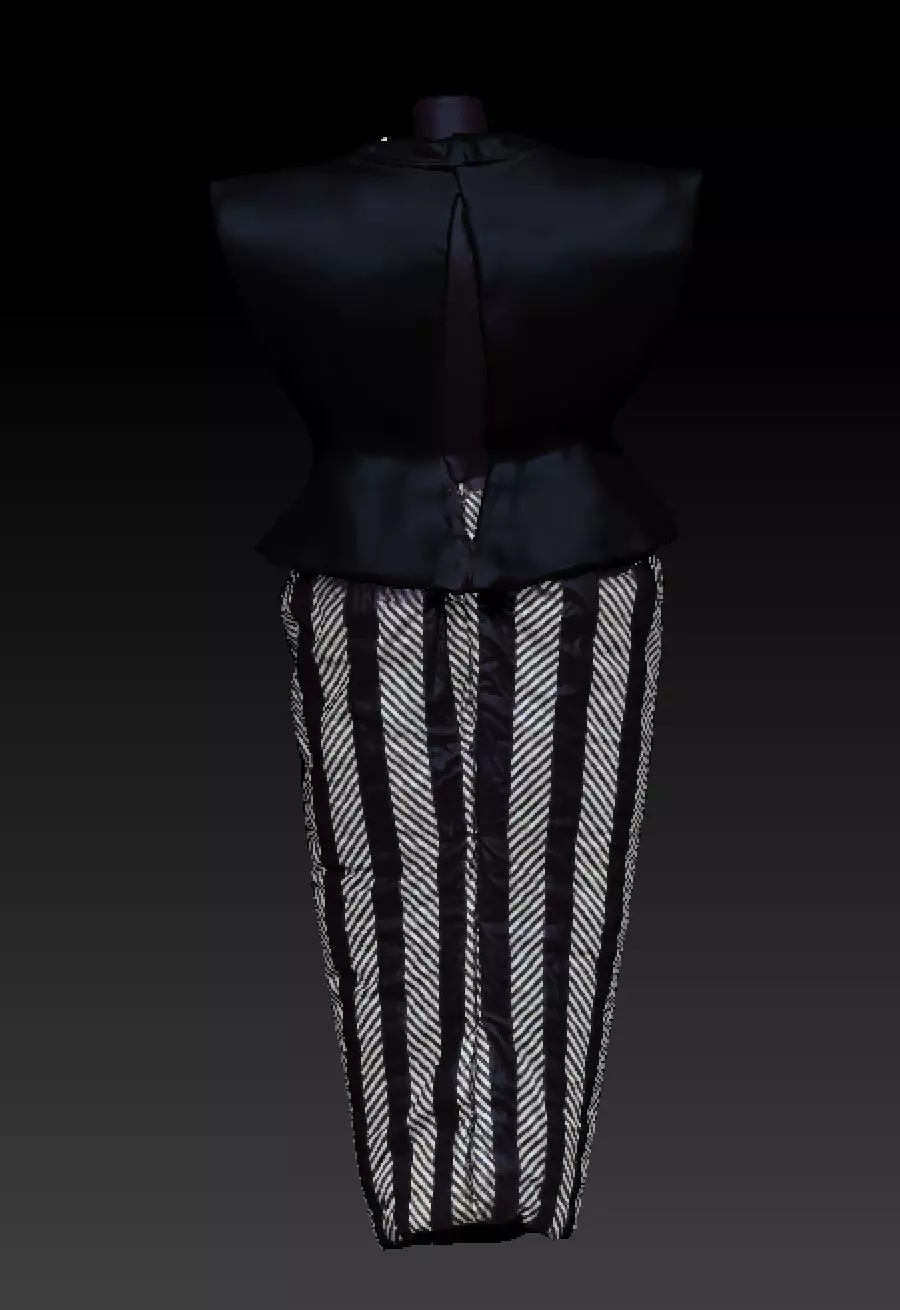 David Bowie skirt costume 3D model_1