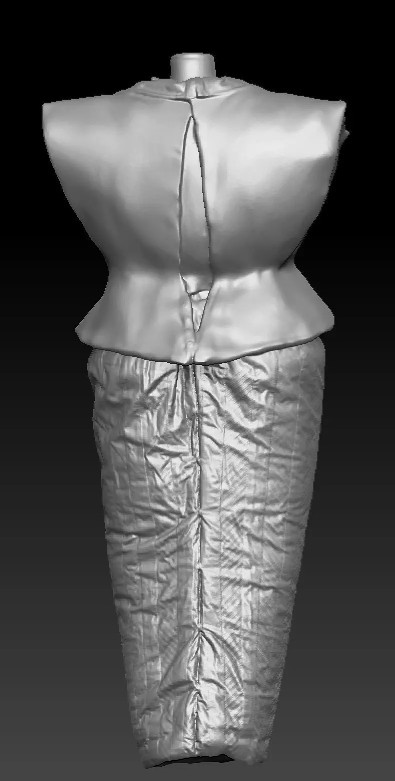 David Bowie skirt costume 3D model_3