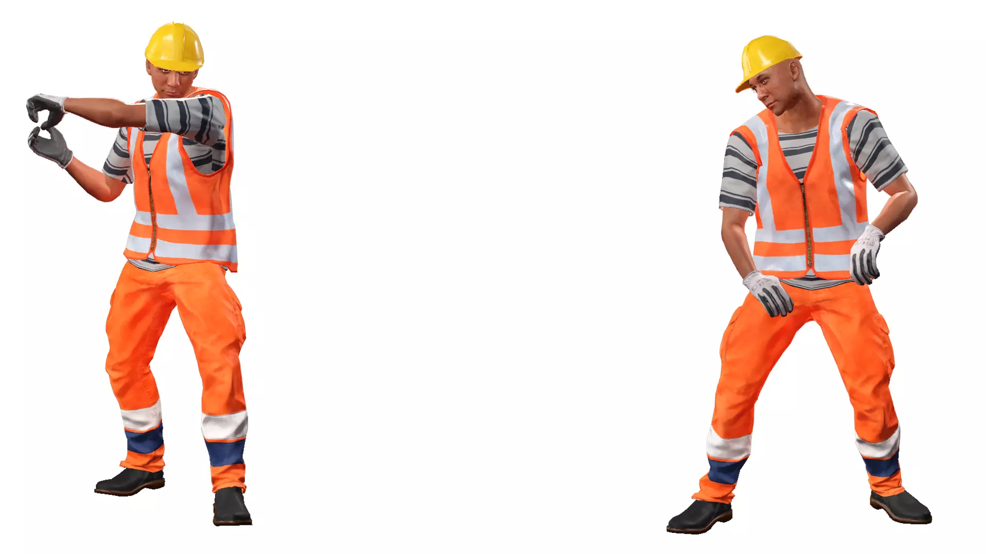 Realistic Rigged Construction Workers Man Character 3D Model 3D model_11