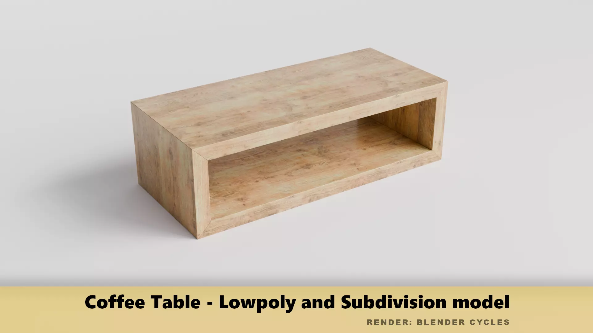 Coffee Table 01 Low-poly 3D model_0