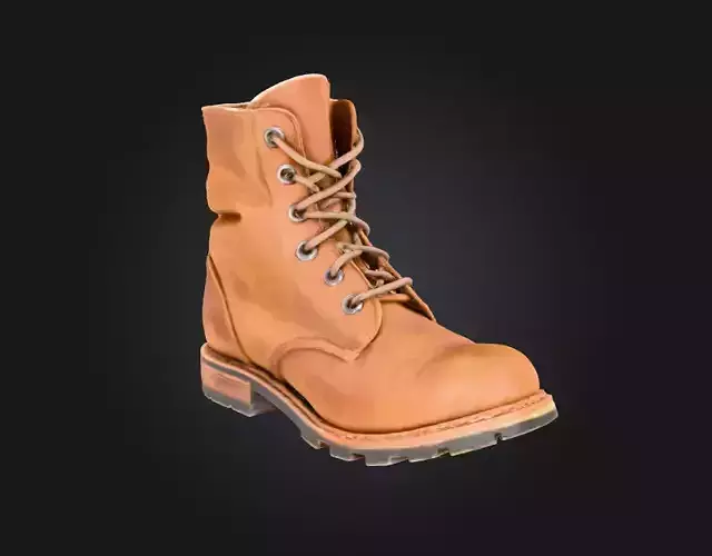 leather boot scan  old  worn  vintage  detailed  clothing  shoes