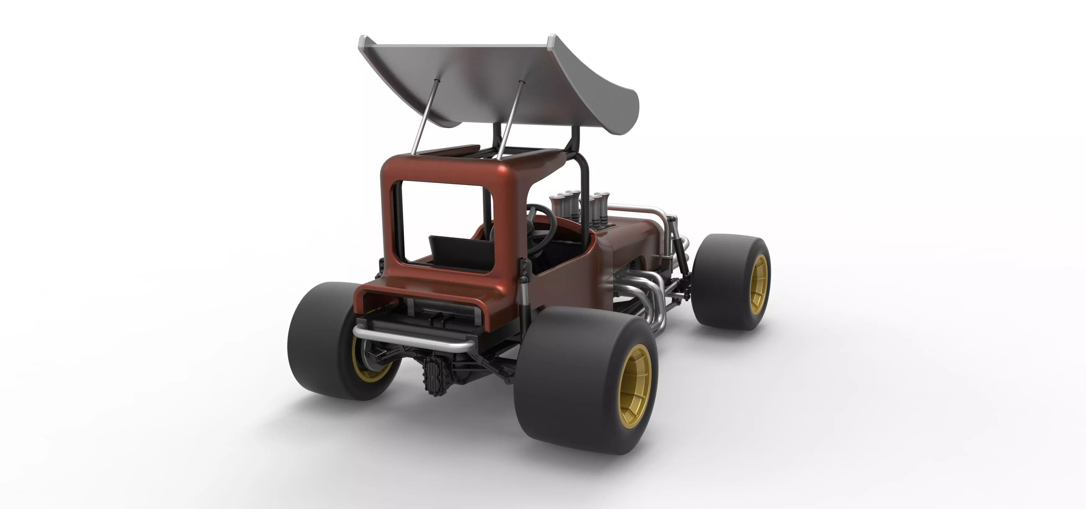 Vintage Winged Supermodified stock car Scale 1 to 25 3D print model_18