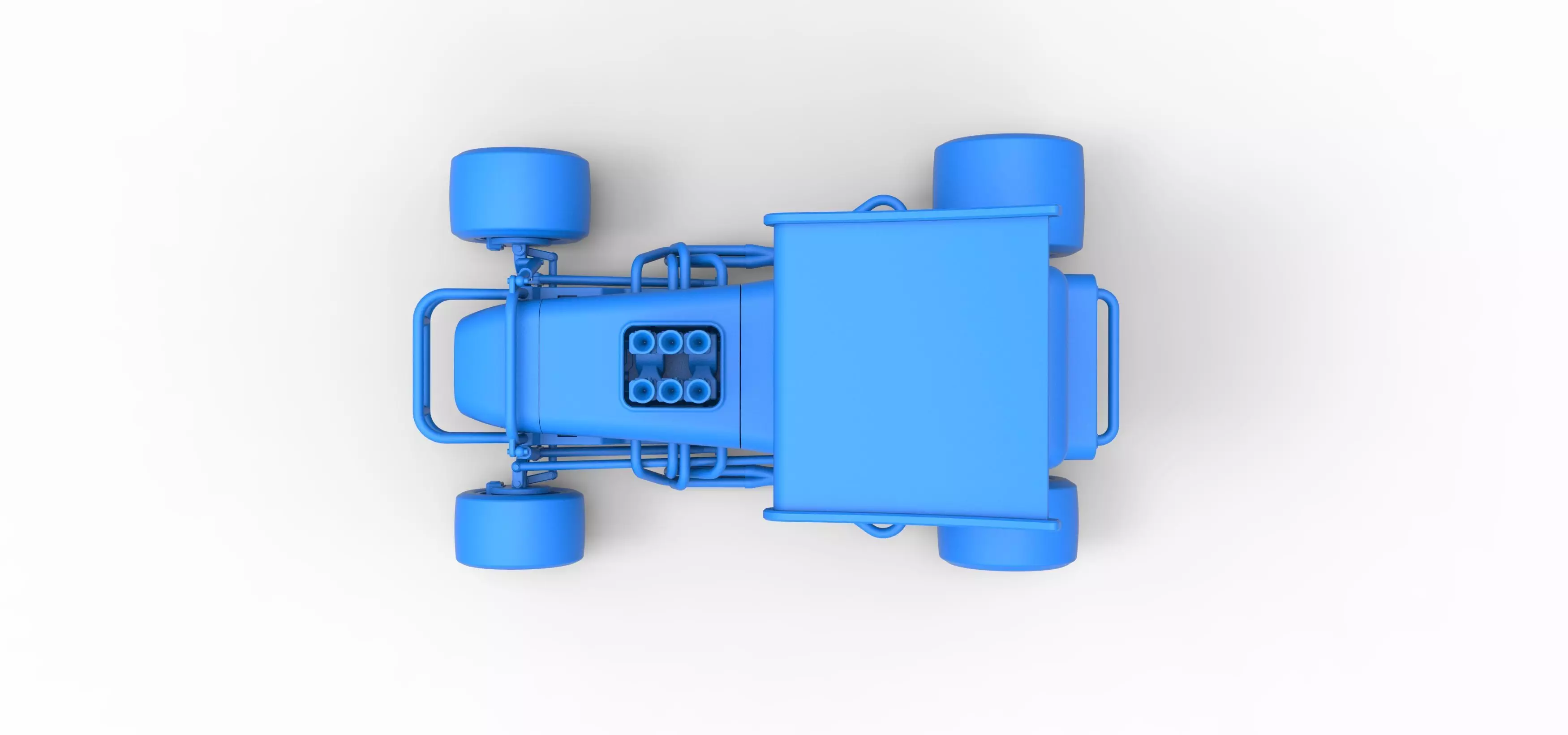 Vintage Winged Supermodified stock car Scale 1 to 25 3D print model_38