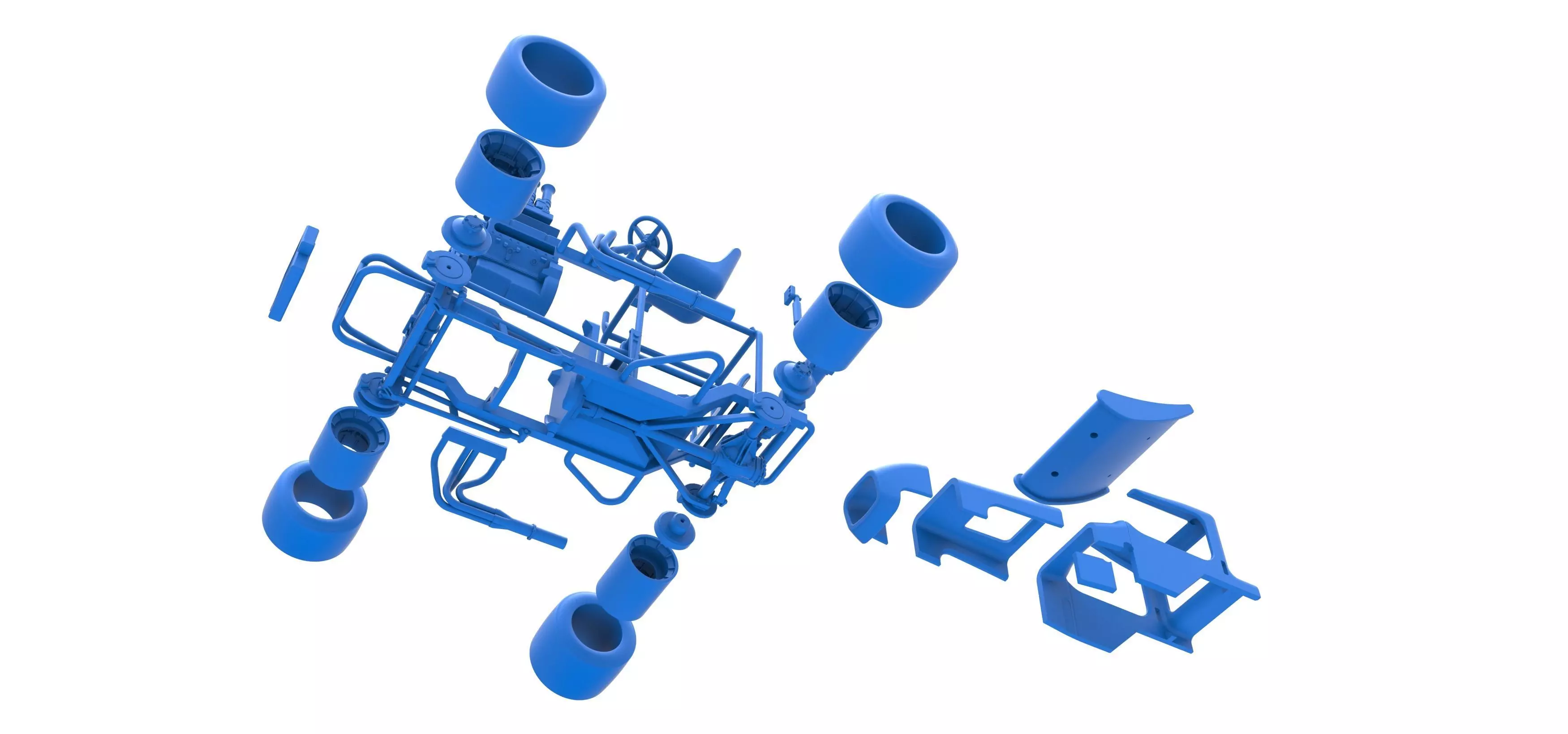 Vintage Winged Supermodified stock car Scale 1 to 25 3D print model_57