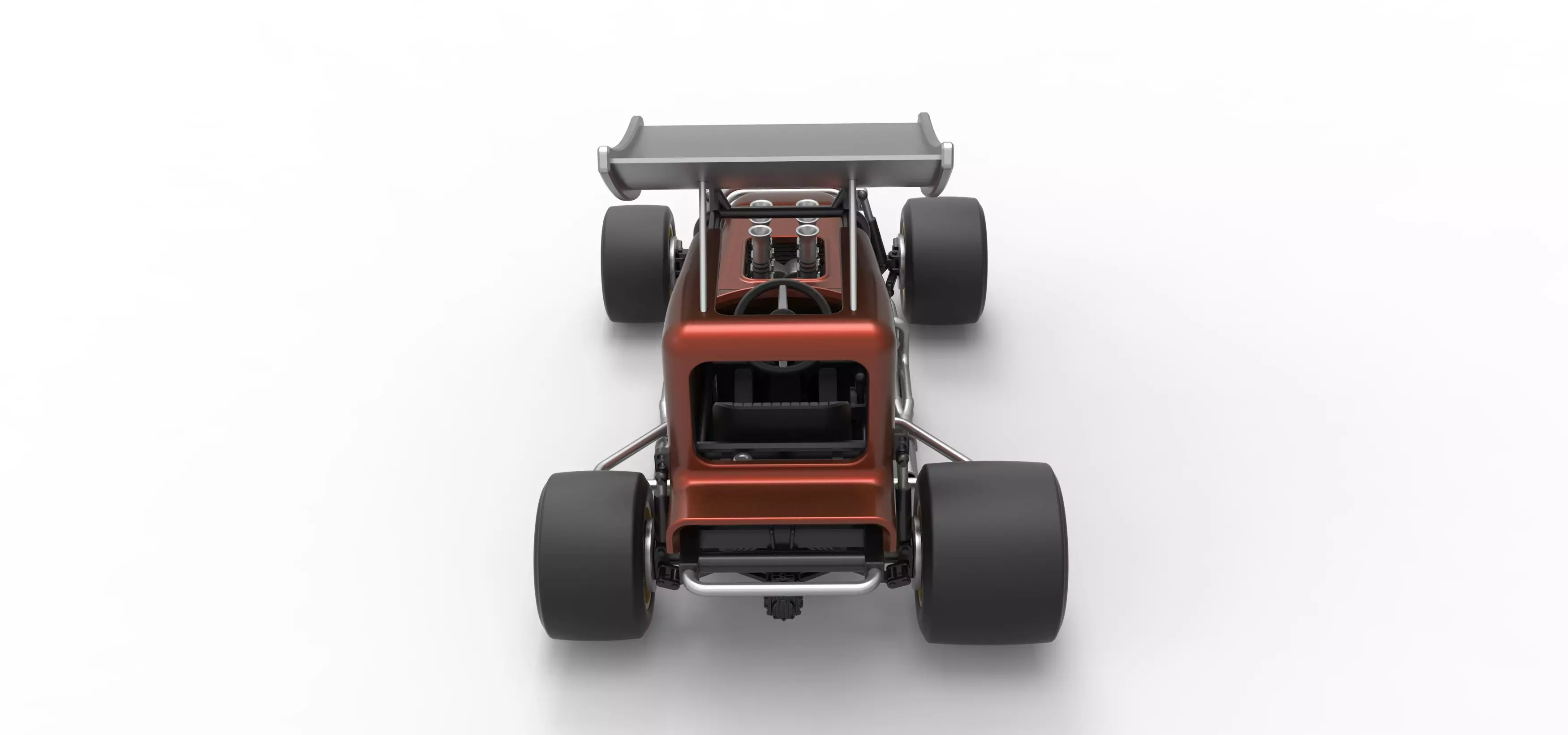 Vintage Winged Supermodified stock car Scale 1 to 25 3D print model_17