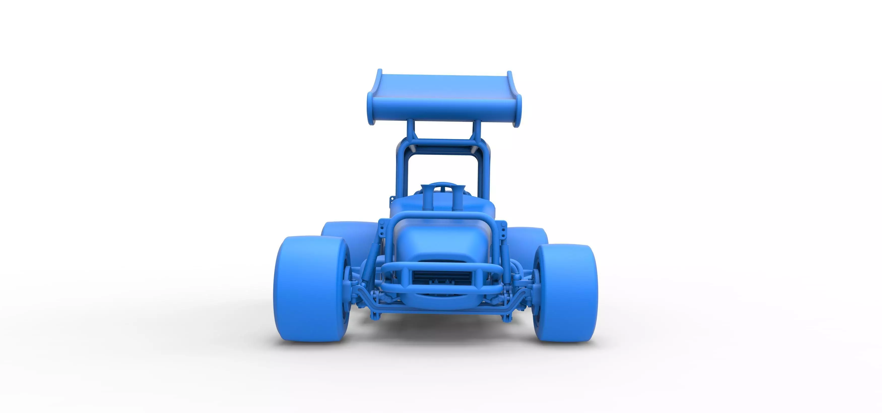 Vintage Winged Supermodified stock car Scale 1 to 25 3D print model_34