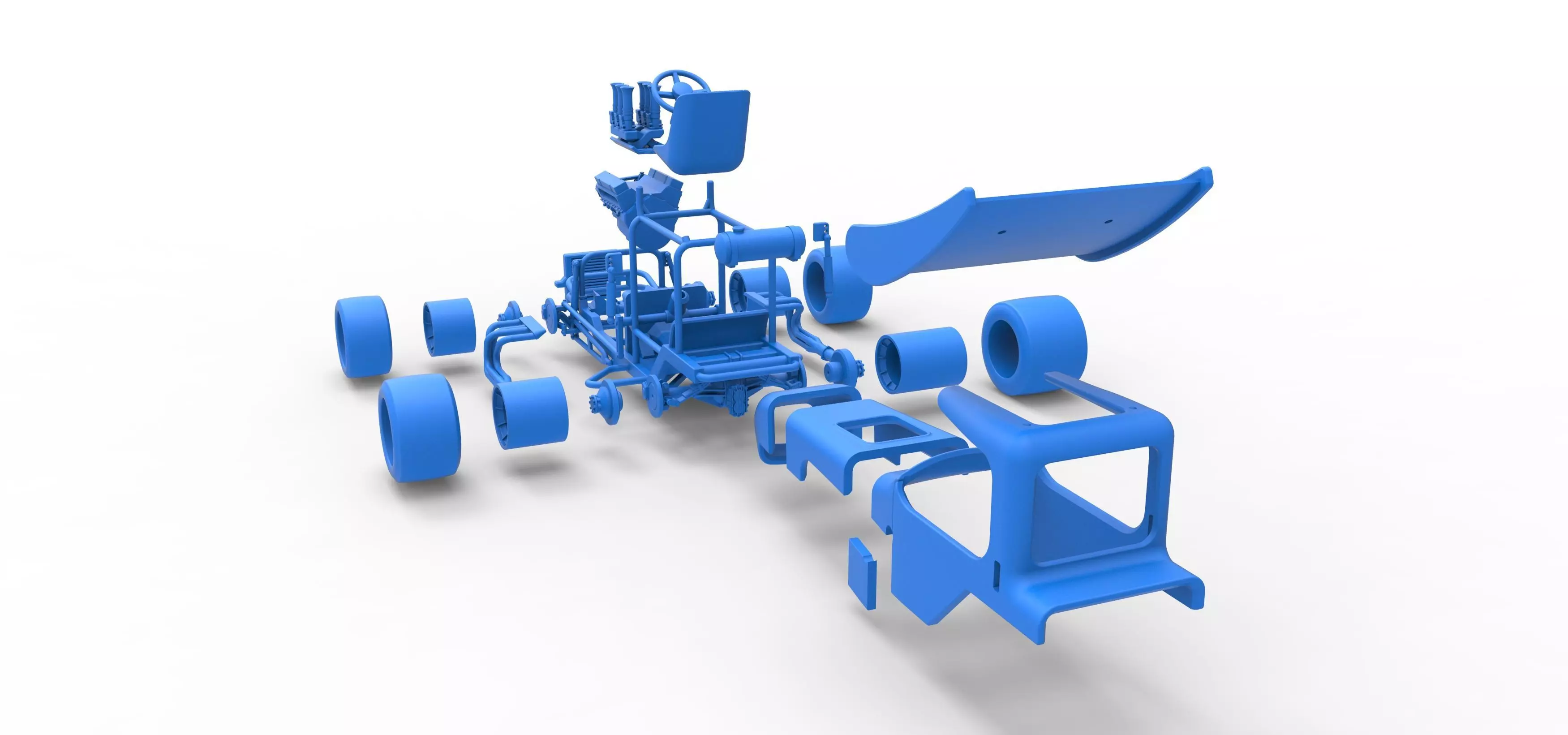 Vintage Winged Supermodified stock car Scale 1 to 25 3D print model_62