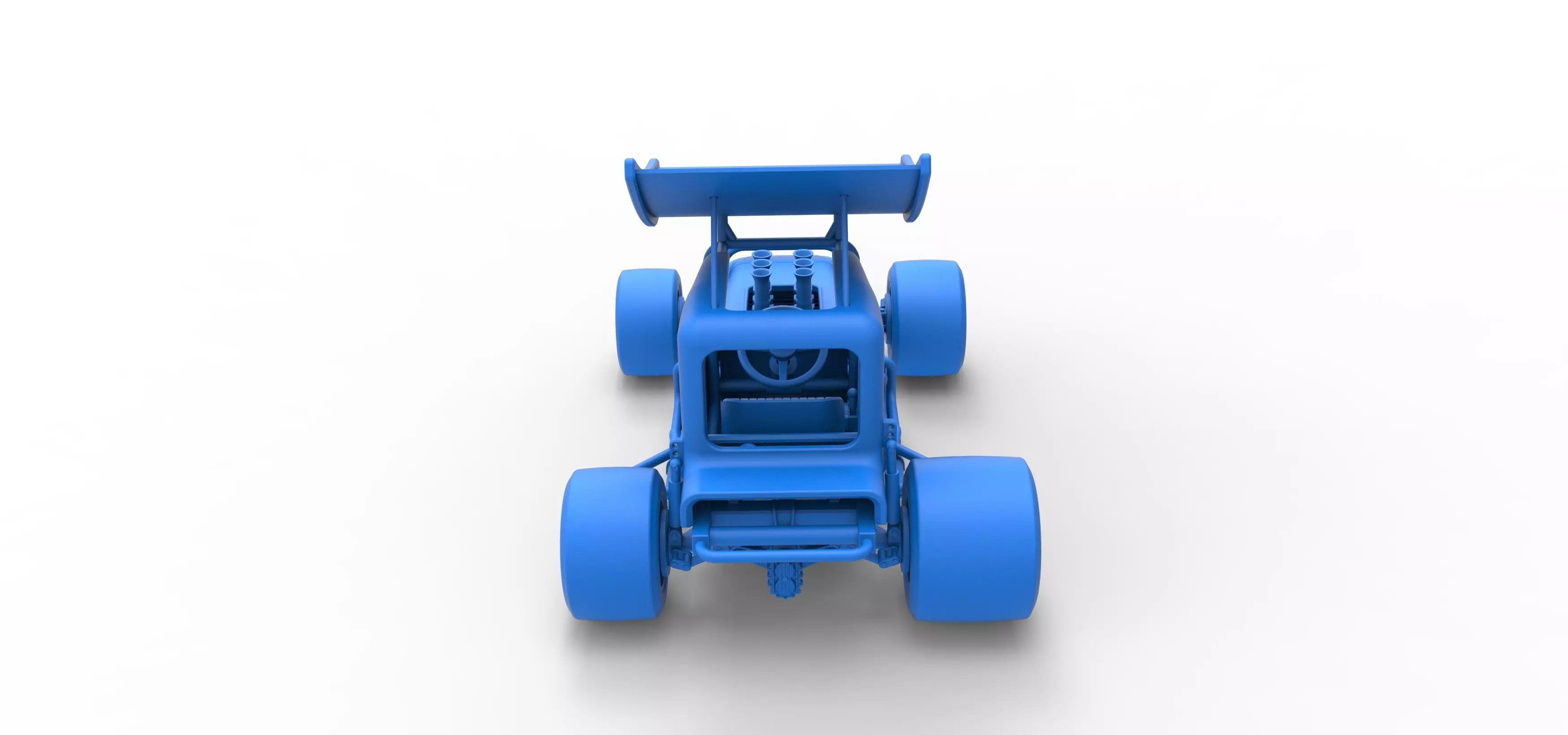 Vintage Winged Supermodified stock car Scale 1 to 25 3D print model_44
