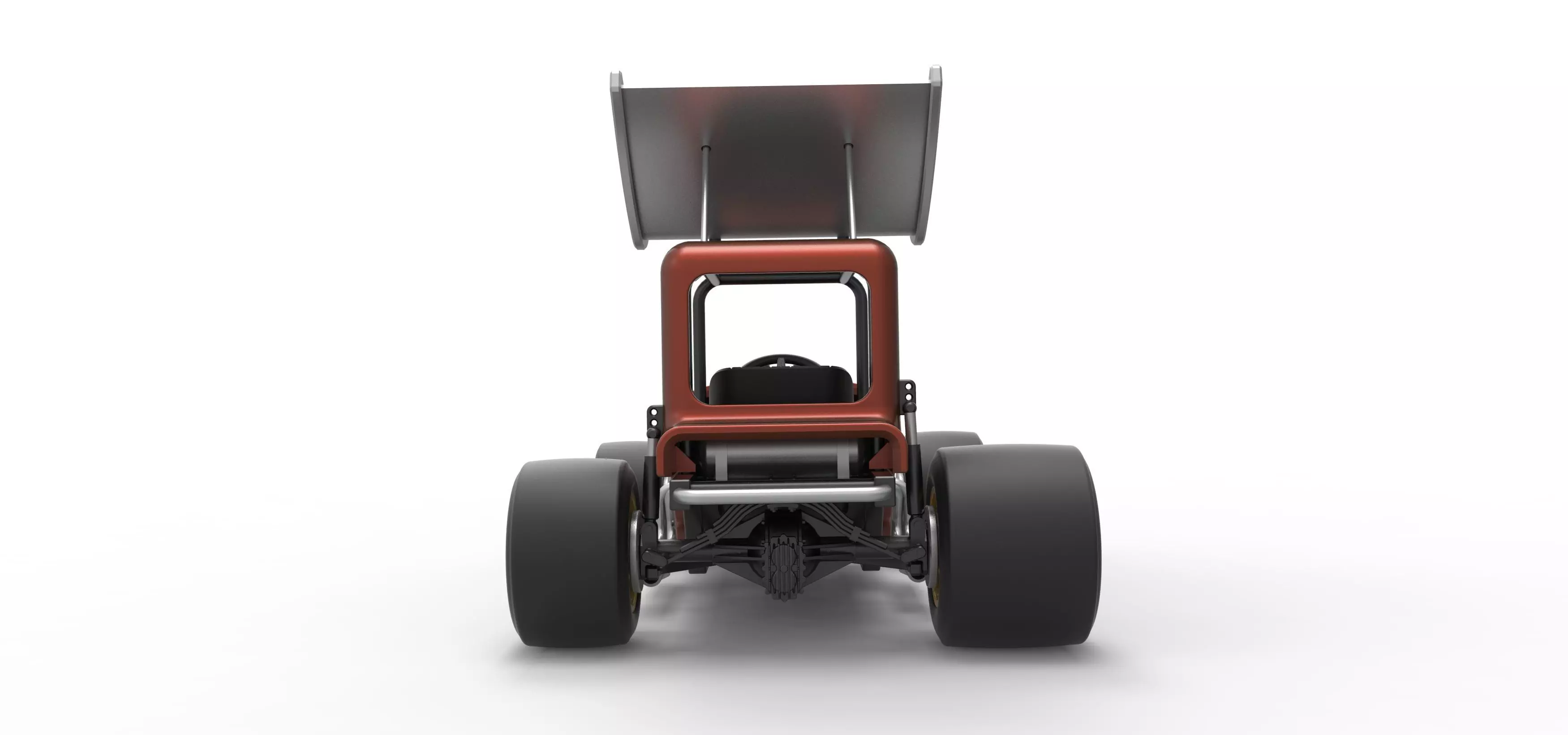 Vintage Winged Supermodified stock car Scale 1 to 25 3D print model_16