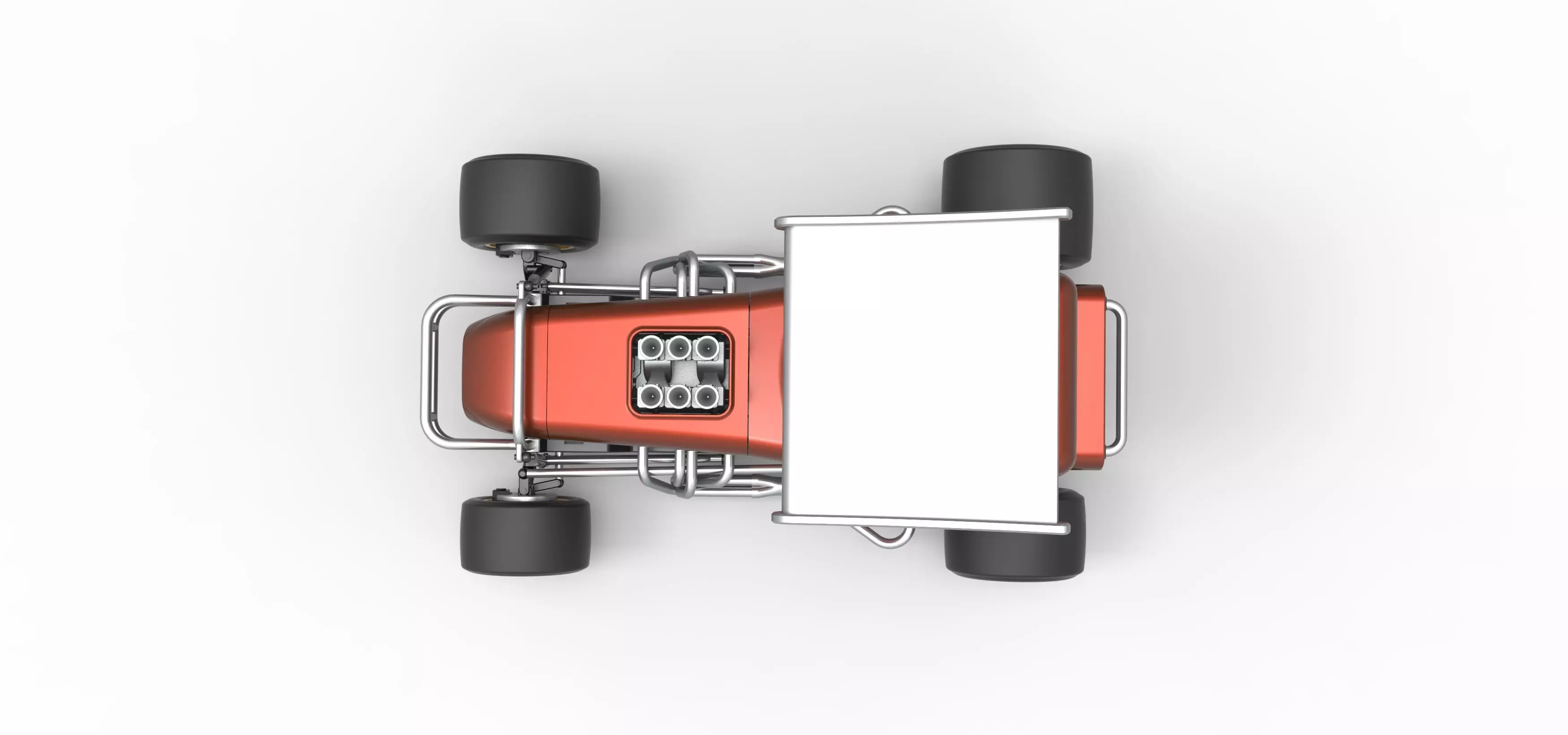 Vintage Winged Supermodified stock car Scale 1 to 25 3D print model_11