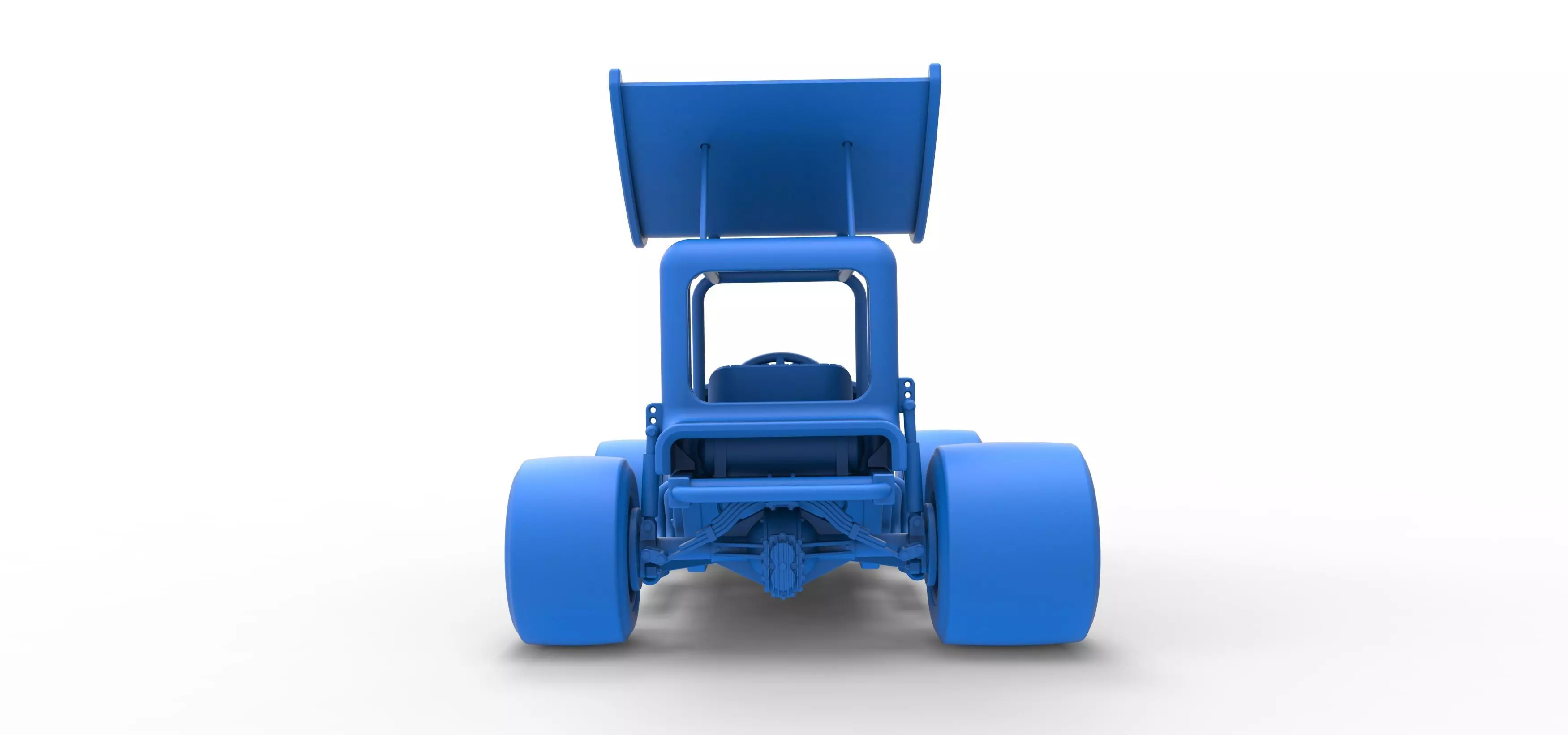 Vintage Winged Supermodified stock car Scale 1 to 25 3D print model_43