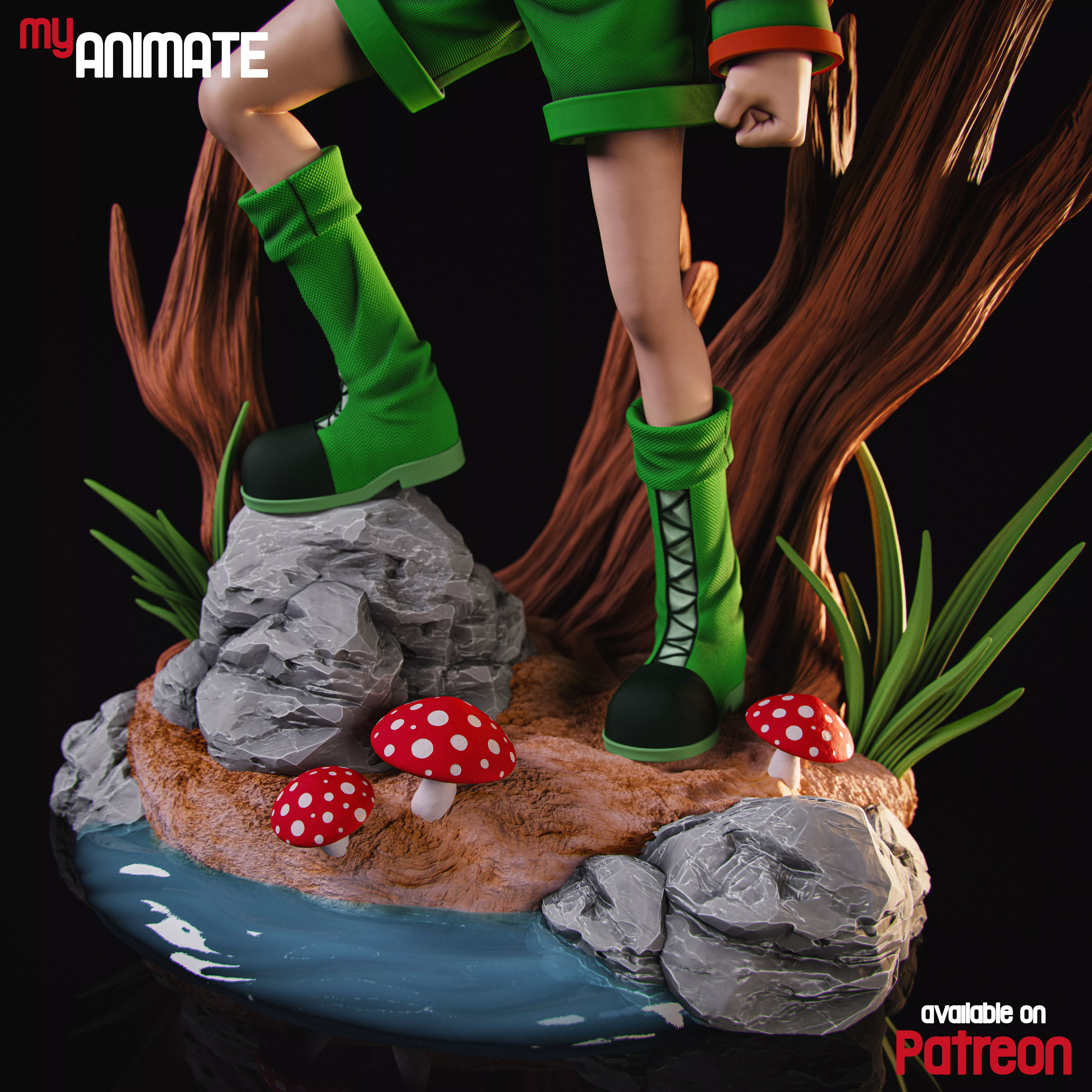 Gon from HunterxHunter - myAnimate 3D print model_2