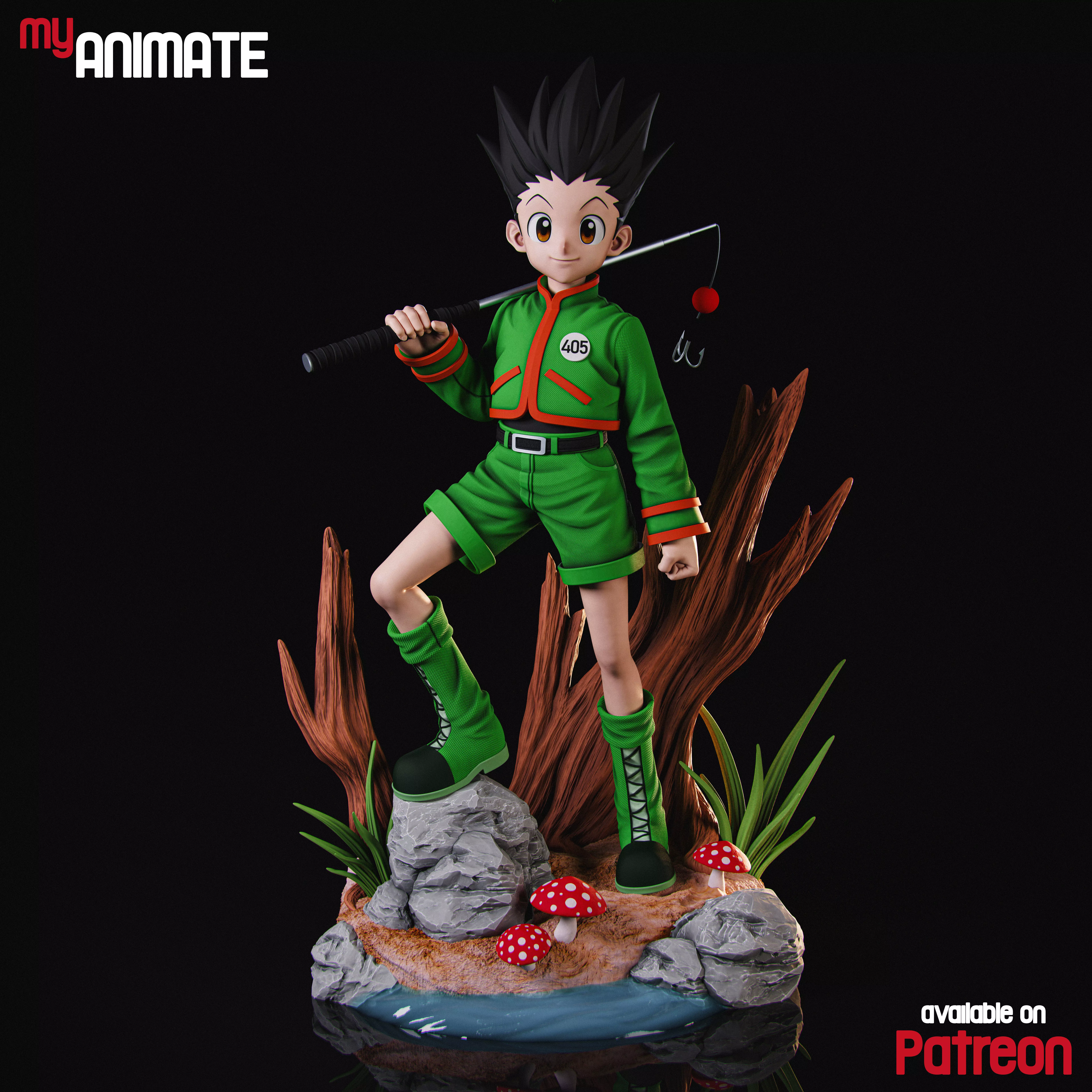 Gon from HunterxHunter - myAnimate 3D print model_1