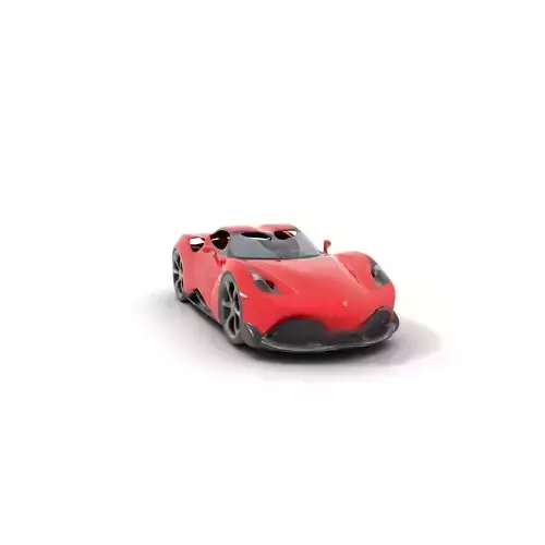 Sleek Red Sports Car model pack Low-poly 3D model