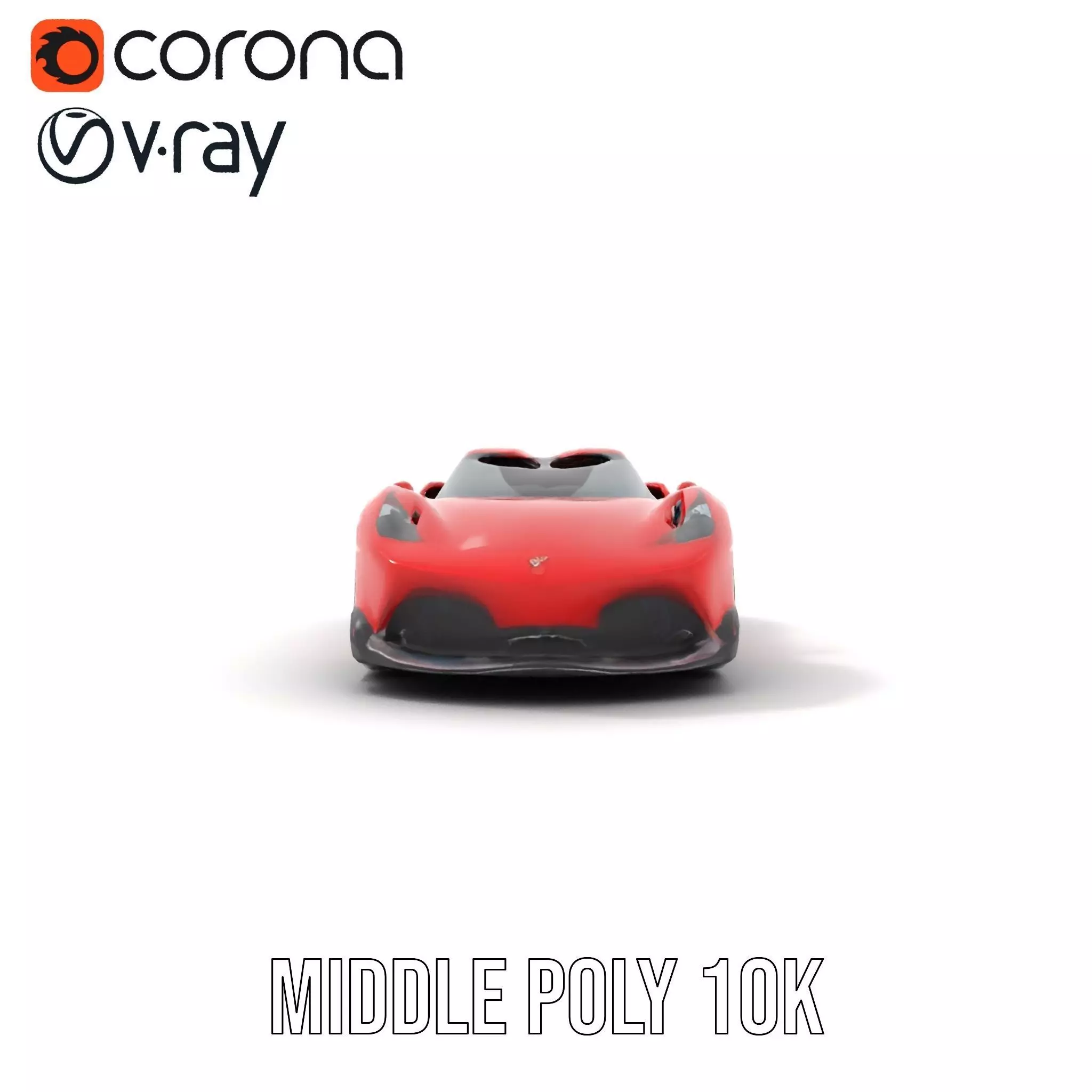 Sleek Red Sports Car model pack Low-poly 3D model_11