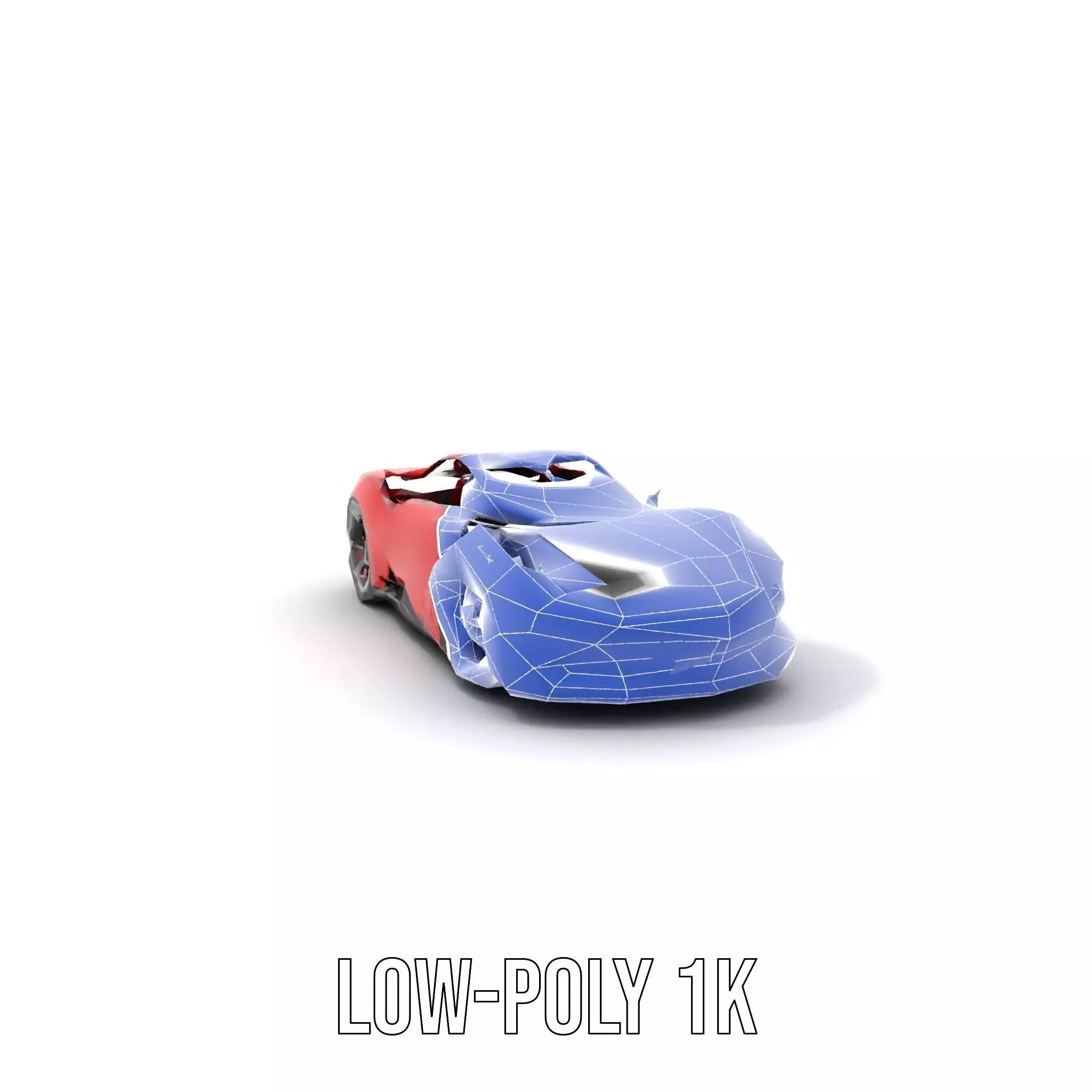 Sleek Red Sports Car model pack Low-poly 3D model_14