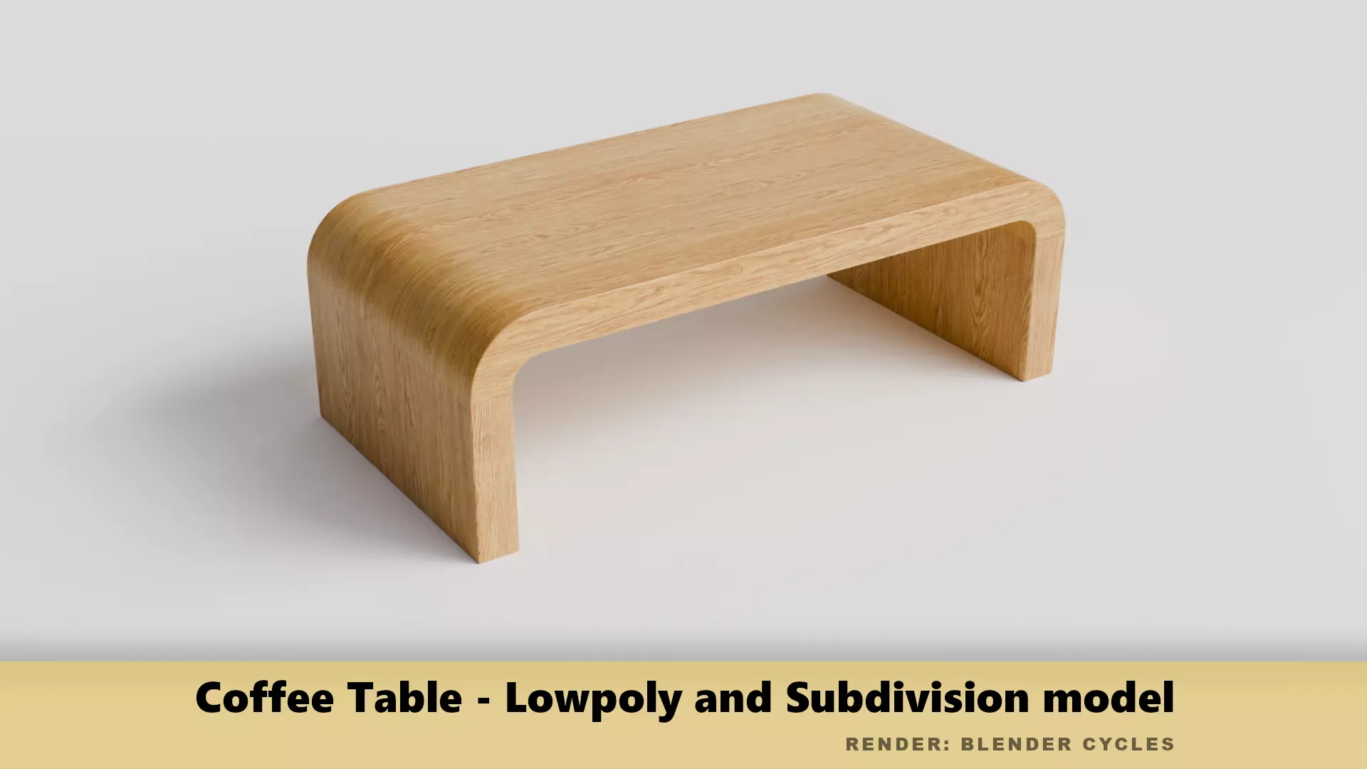 Coffee Table 02 Low-poly 3D model_0