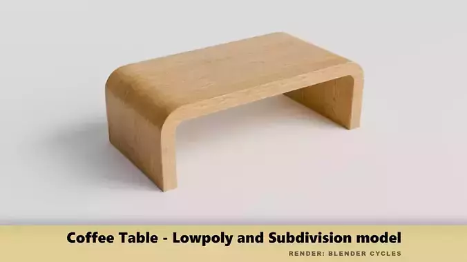 Coffee Table 02 Low-poly 3D model
