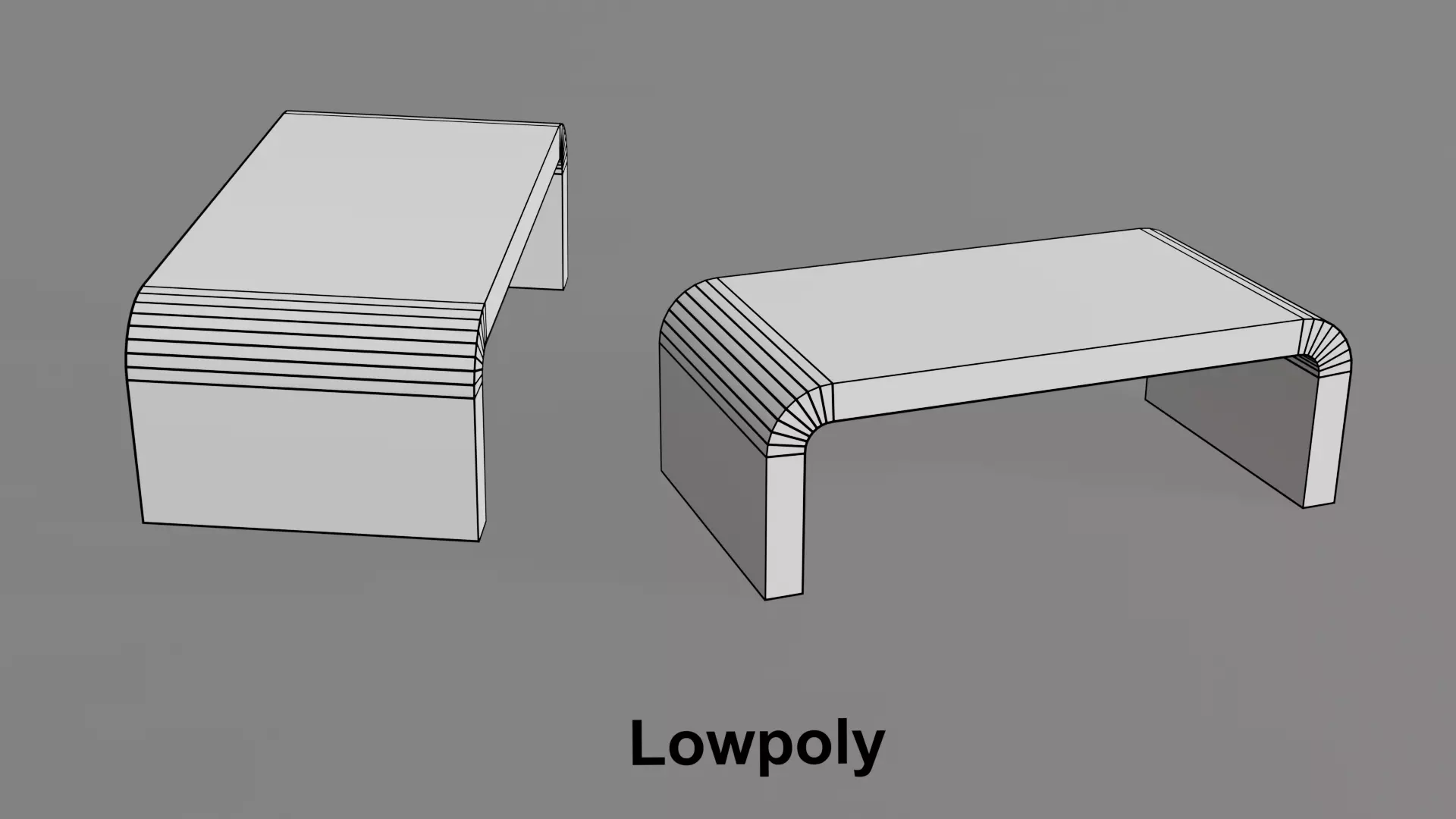 Coffee Table 02 Low-poly 3D model_11