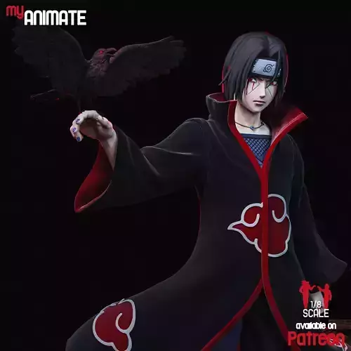 Itachi from Naruto - myAnimate 3D print model