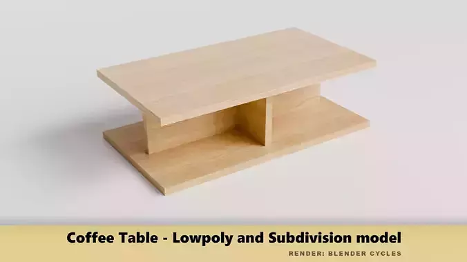 Coffee Table 03 Low-poly 3D model