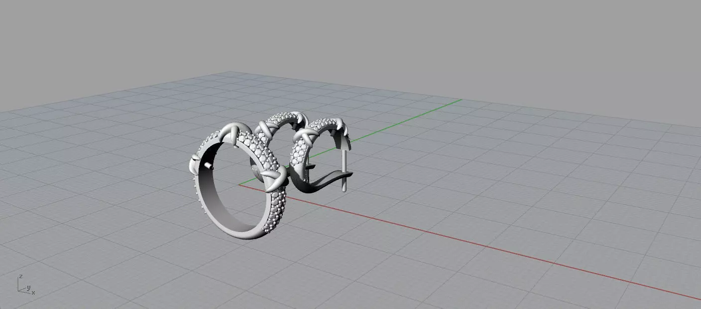Ring and Earrings 3D print model_8