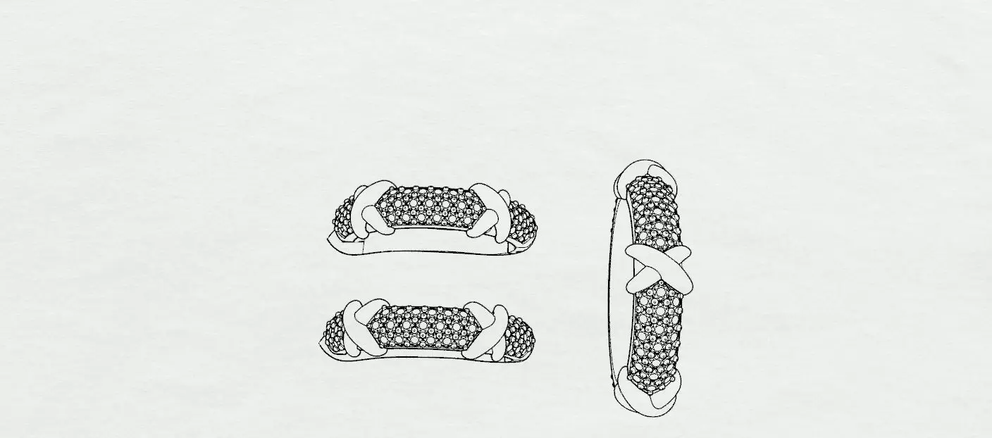 Ring and Earrings 3D print model_14