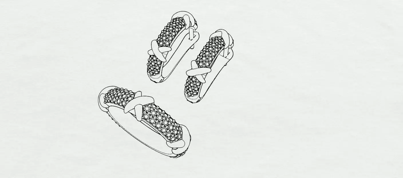 Ring and Earrings 3D print model_11