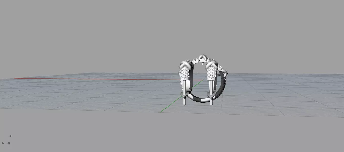Ring and Earrings 3D print model_21