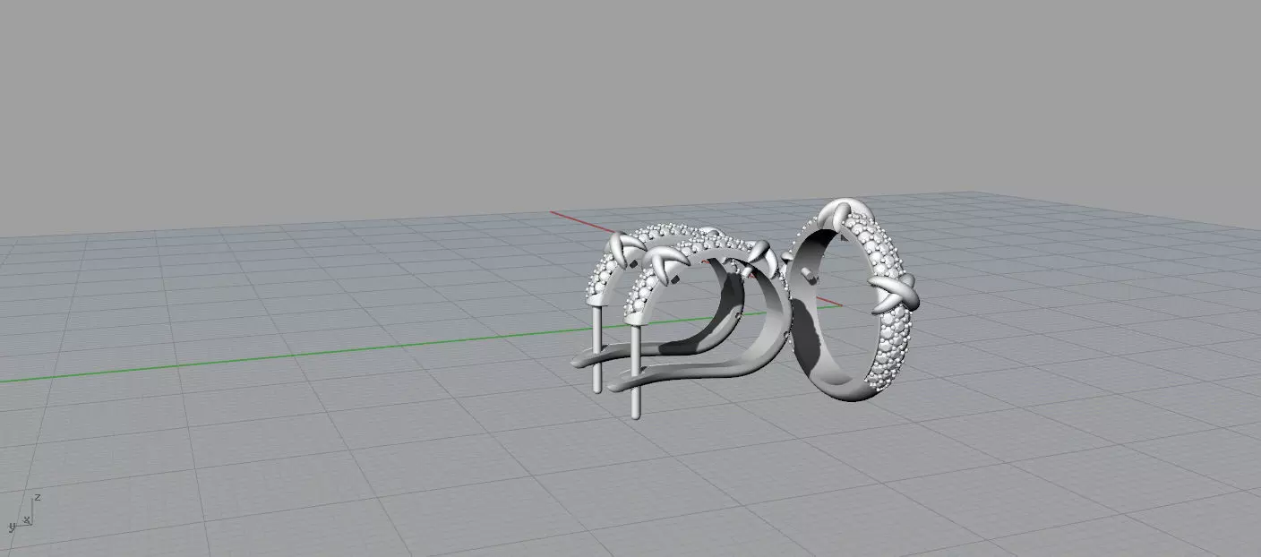 Ring and Earrings 3D print model_7