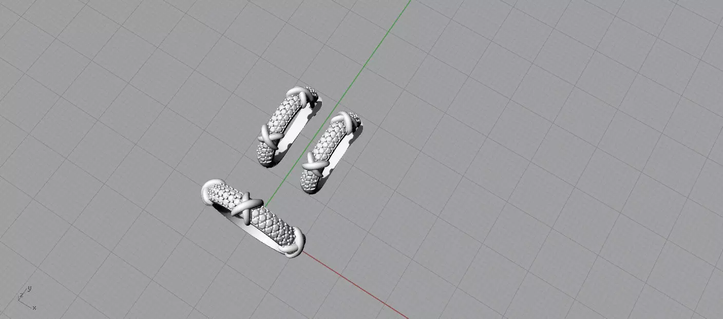 Ring and Earrings 3D print model_5