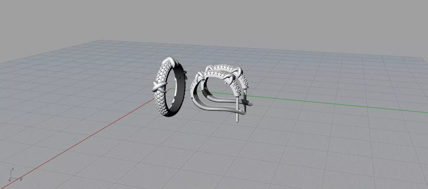 Ring and Earrings 3D print model_6
