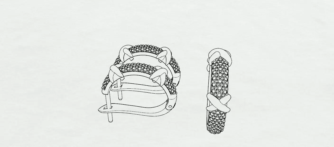 Ring and Earrings 3D print model_13