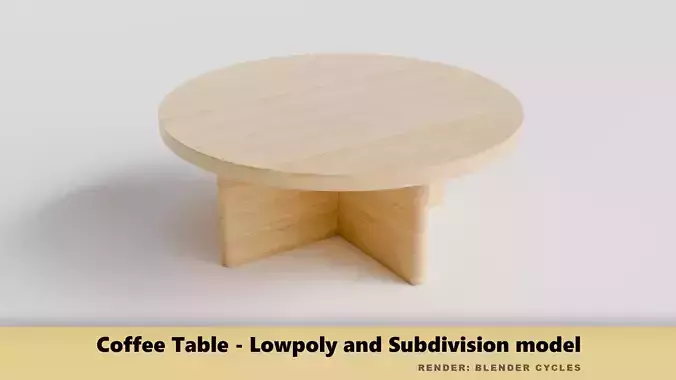 Coffee Table 04 Low-poly 3D model