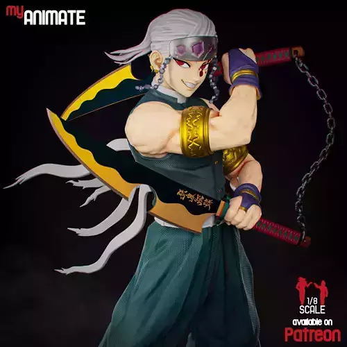 Uzui from DemonSlayer - myAnimate 3D print model
