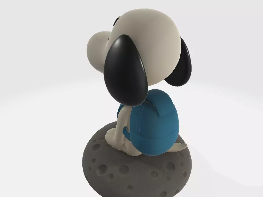 Snoopy Cartoon on Backpack Moonstone 3D print model_3