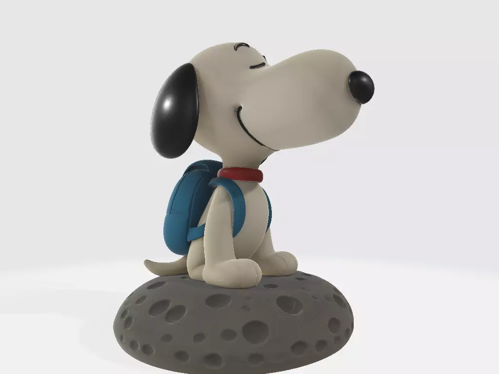 Snoopy Cartoon on Backpack Moonstone 3D print model_6