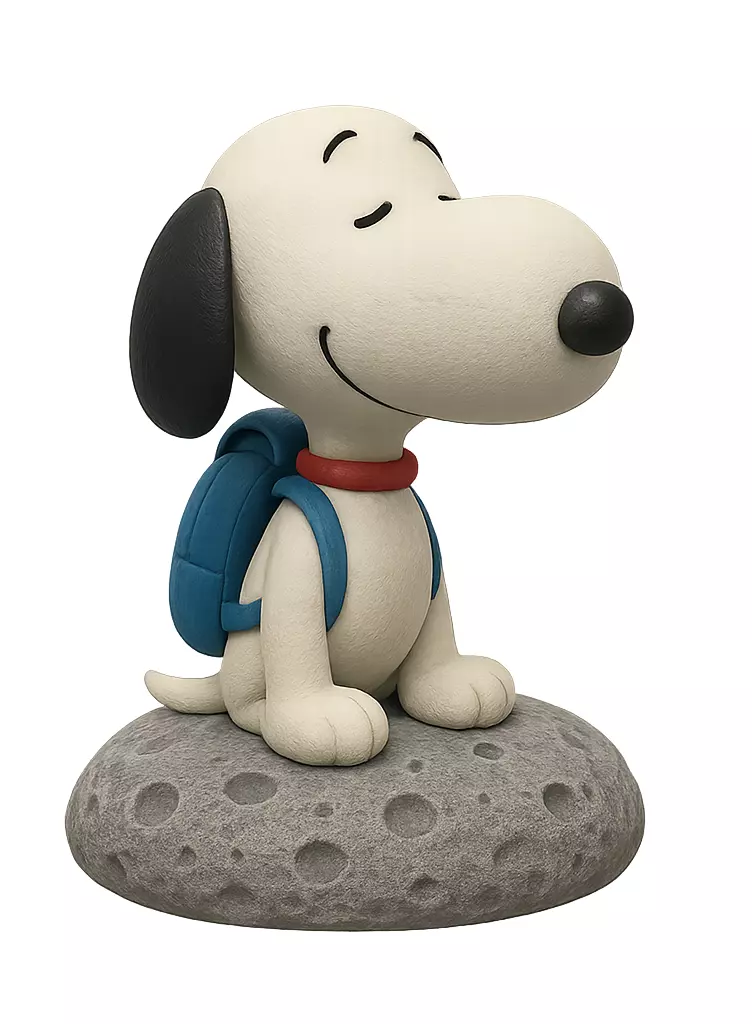 Snoopy Cartoon on Backpack Moonstone 3D print model_7